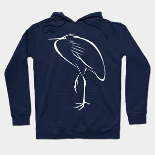 Japanese Sumi E Animals Egret Bird Hoodie